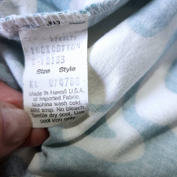 Hawaiian Tropical Shirt Mens XL Short Sleeve Button Floral Collared Blue… - Picture 5 of 11